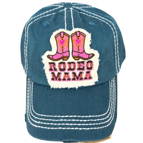 KBETHOS Blue Rodeo Mama Distressed Baseball Cap Hat NWT - Picture 1 of 3